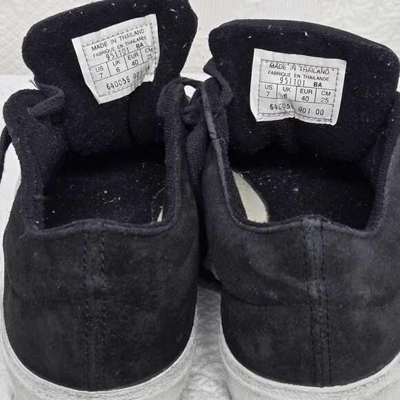 90s Vintage Nike Court Biscuit Suede Low Top Sneakers Black Women 7 Casual Skate - Picture 7 of 9